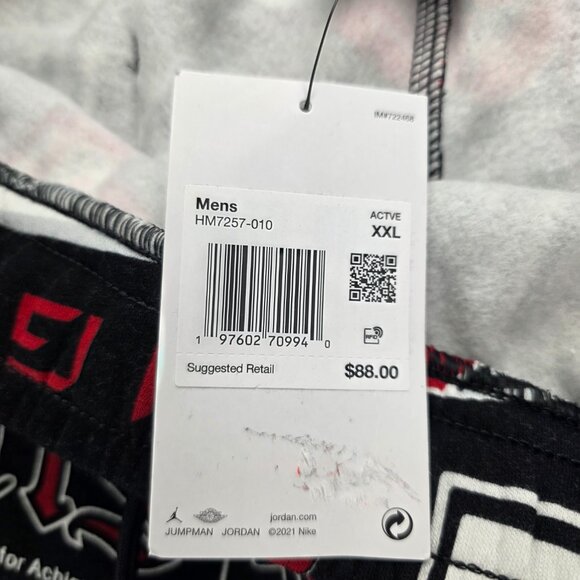 Nike Jordan Essential Men's Printed Fleece Pants Black HM7257-010 XXL RARE NWT - Picture 6 of 9